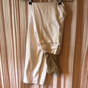 Full panel white jeans